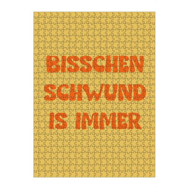 Puzzle Ravensburger "Bisschen Schwund is immer" artboxONE - Typografie - Spruch,Text,Rheinische frohnatur,Motivation,Typografie - Bild spruch