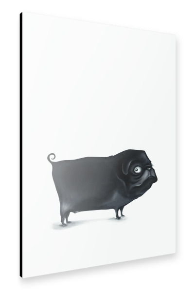 Alu-Dibond "Mops Michael" 75x50 cm artboxONE