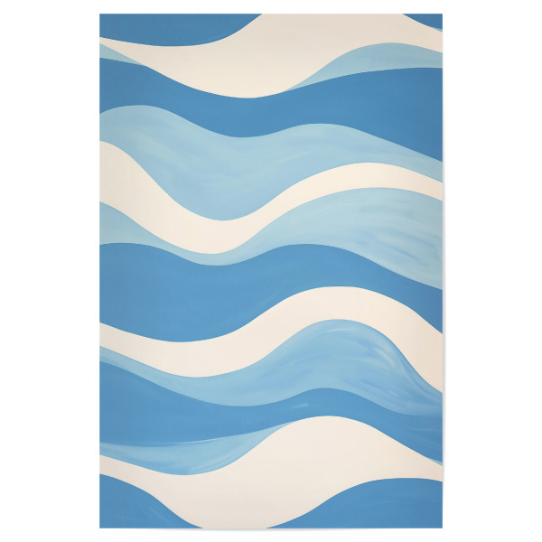 Poster "Ozean-Wellen illustration" artboxONE - Natur,Abstrakt,Geometrie