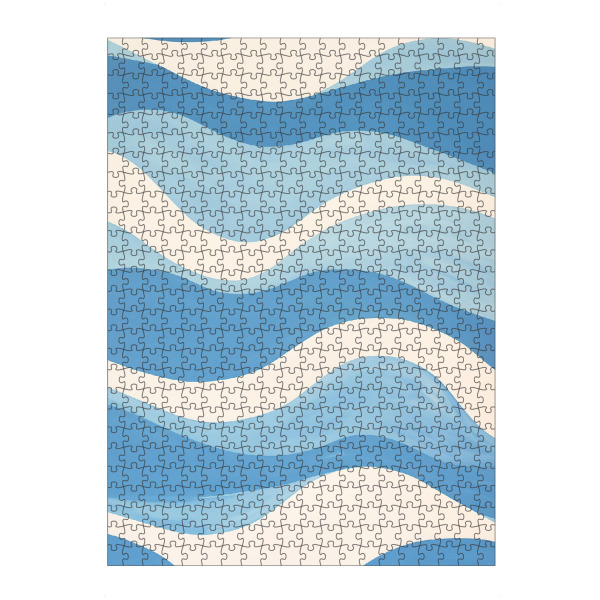 artboxONE Puzzle "Ozean-Wellen illustration" artboxONE - Natur,Abstrakt,Geometrie