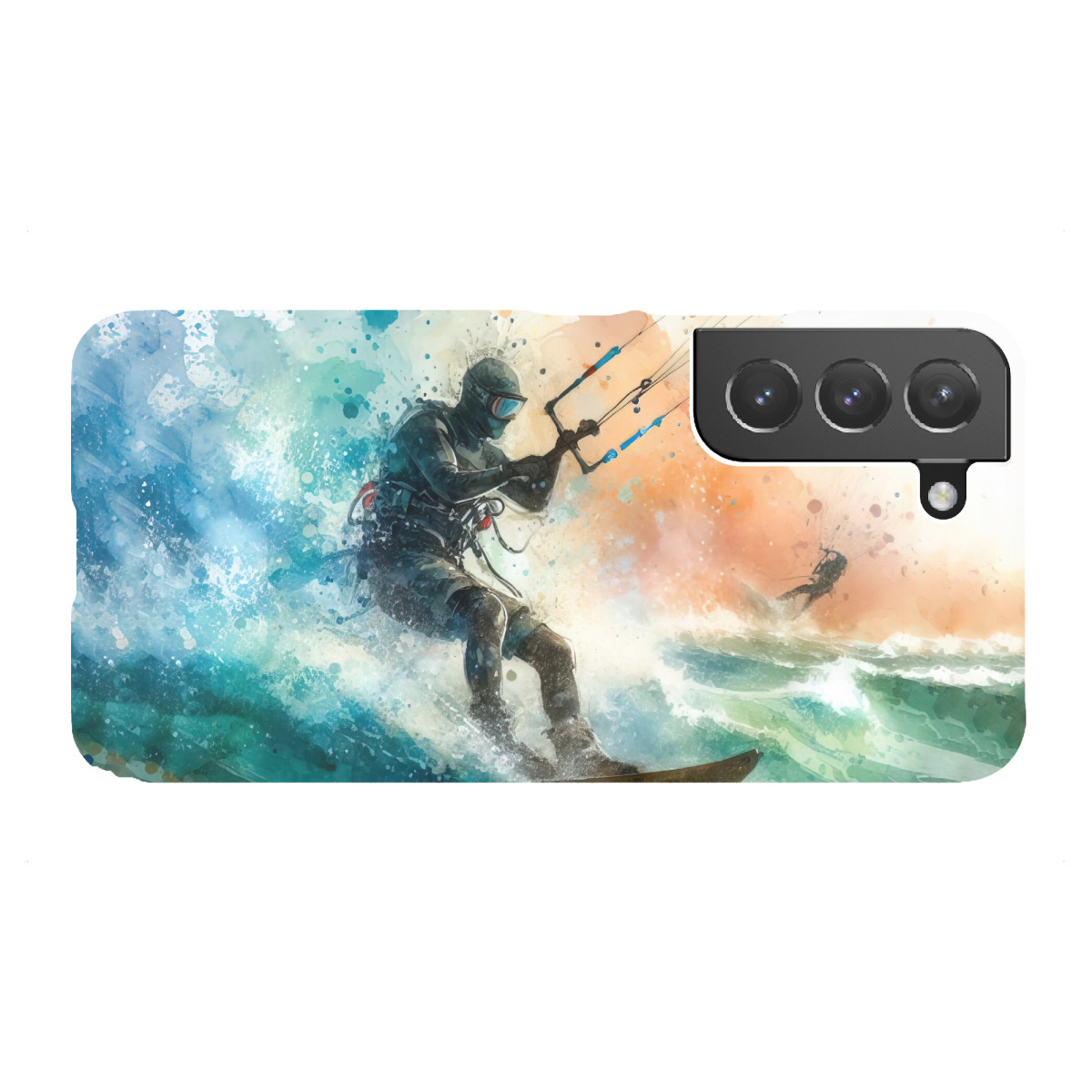 "Kitesurfen in Aquarell F"für Samsung Galaxy - Premium-Case Handyhülle artboxONE