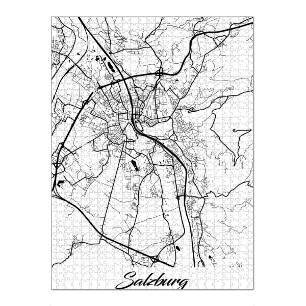 Puzzle Ravensburger "Salzburg City Map" artboxONE - Städte / Weitere,Kartografie