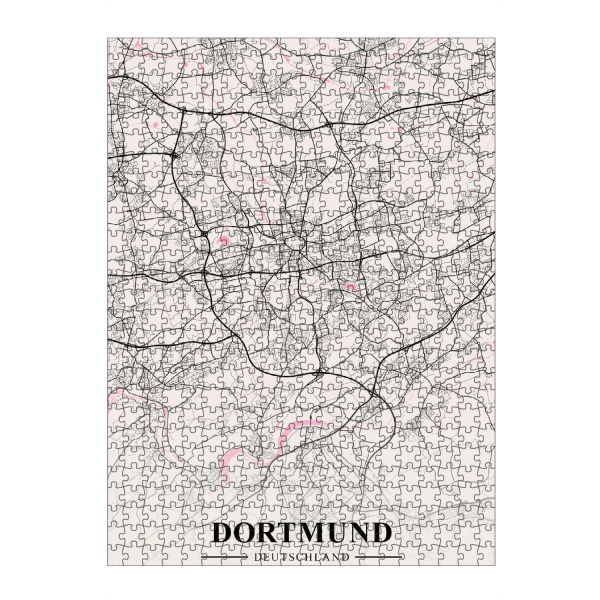 artboxONE Puzzle "City Map von Dortmund" artboxONE - Städte / Weitere,Kartografie