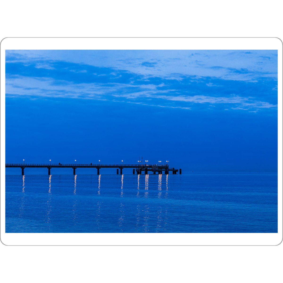 Tischset "Seebrücke zur Blauen Stunde" artboxONE - Natur,Reise,Architektur,Reise / Strand und Meer