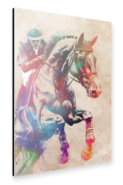 Alu-Dibond "Reitsportkunst G" 30x20 cm artboxONE