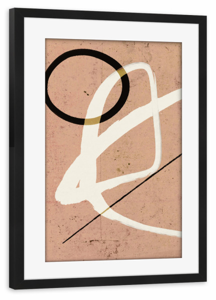 Poster mit Rahmen schwarz "Balance Act l" artboxONE - Abstrakt,Für Mama,Für Papa - Abstrakt,Abstraktion,Dekorativ,Kreis,Geometrie,Treechild,Struktur