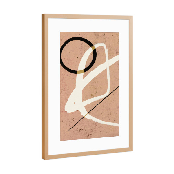 Poster mit Rahmen Kupfer "Balance Act l" artboxONE - Abstrakt,Für Mama,Für Papa - Abstrakt,Abstraktion,Dekorativ,Kreis,Geometrie,Treechild,Struktur