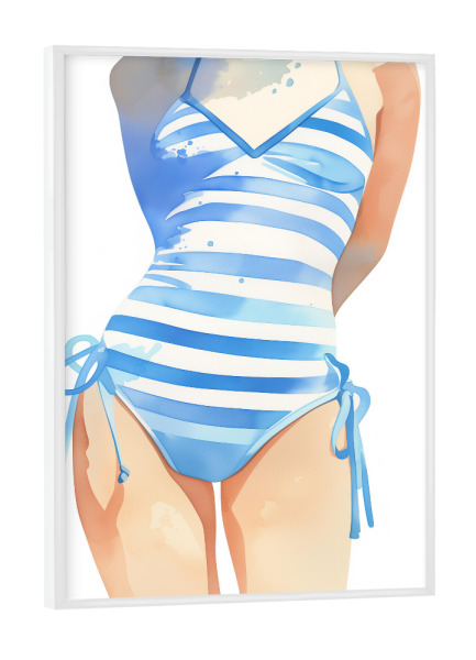 Poster mit weißem Rahmen "Badezeit" artboxONE - Abstrakt,Menschen,Reise / Strand und Meer