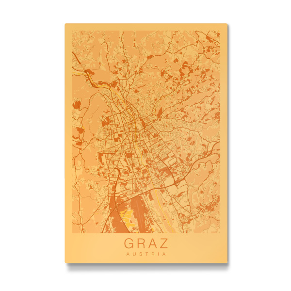 Galerie-Print "Stadt Graz Map" 30x20 cm artboxONE
