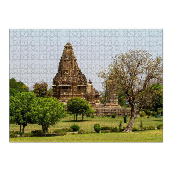 Puzzle Ravensburger "Khajuraho Tempel" artboxONE - Architektur,Reise / Asien - Khajuraho,Madhya pradesh,Indien,Tempel,Asien,Religion,Hinduismus,Relief