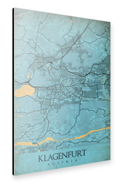 Alu-Dibond "Retro City Klagenfurt" 30x20 cm artboxONE