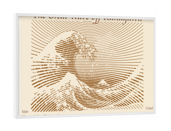 Poster mit weißem Rahmen "Die Welle vor Kanagawa" artboxONE - Reise,Abstrakt,Reise / Strand und Meer
