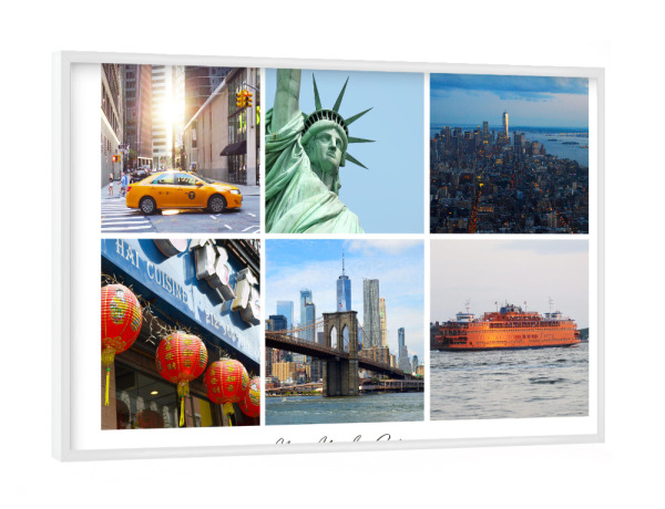 Poster mit weißem Rahmen "NYC Manhattan Collage" artboxONE - Städte / New York,Reise,Architektur,Reise / Länder