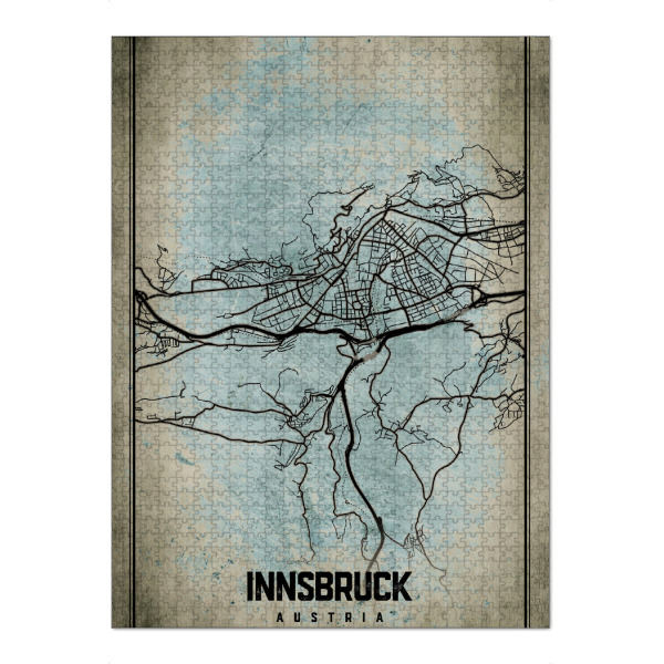 Puzzle Ravensburger "Innsbruck Retro Map" artboxONE - Städte / Weitere,Kartografie