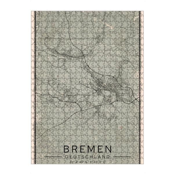 Puzzle Ravensburger "Stadtplan Bremen Retro" artboxONE - Städte / Weitere,Kartografie
