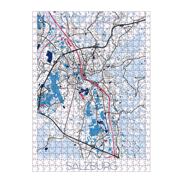 Puzzle Ravensburger "Stadt Salzburg" artboxONE - Städte / Weitere,Kartografie