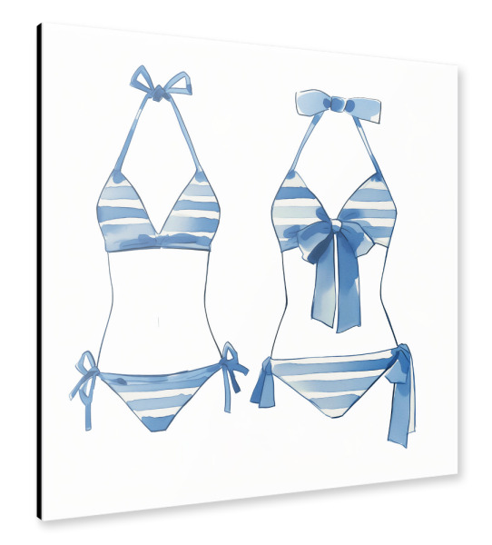 Alu-Dibond "Streifen Bikini" 30x30 cm artboxONE