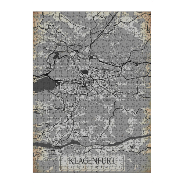 artboxONE Puzzle "Retro Klagenfurt City" artboxONE - Städte / Weitere,Kartografie