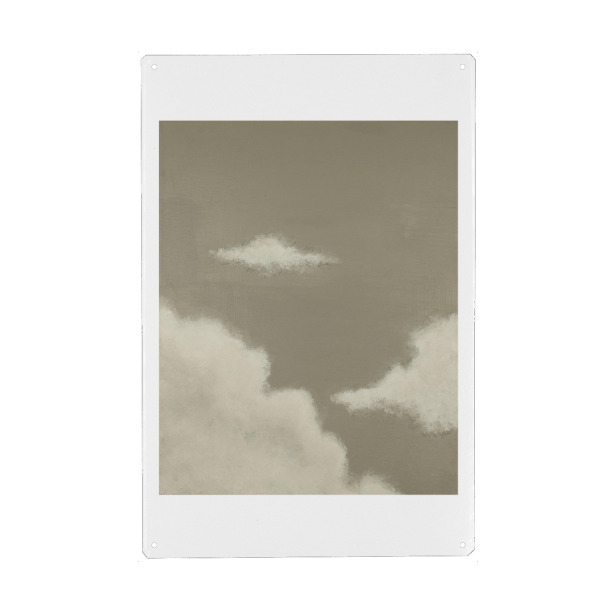 Metall Poster "Nuage" artboxONE - Natur - Wolken,Grau,Beige,Natur,Malerei - Blechschild
