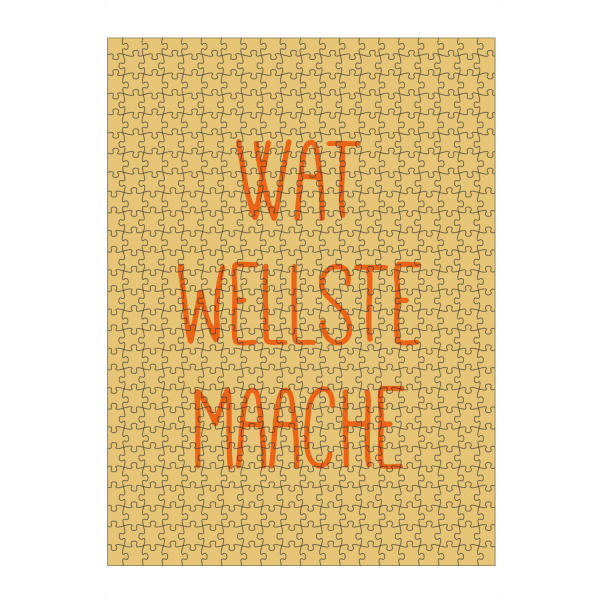 artboxONE Puzzle "Wat wellste maache - Kölsches GG" artboxONE - Städte / Köln,Typografie - Kölsch,Cologne,Spruch,Köln,Text,Minimalistisch