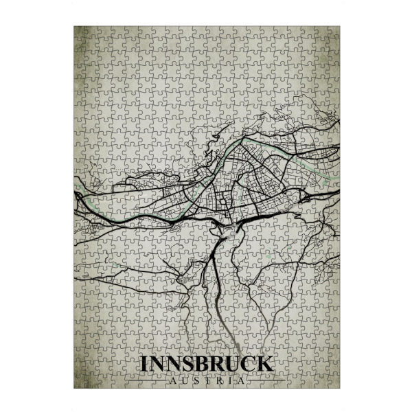 Puzzle Ravensburger "Innsbruck Vintage CityMap" artboxONE - Städte / Weitere,Kartografie