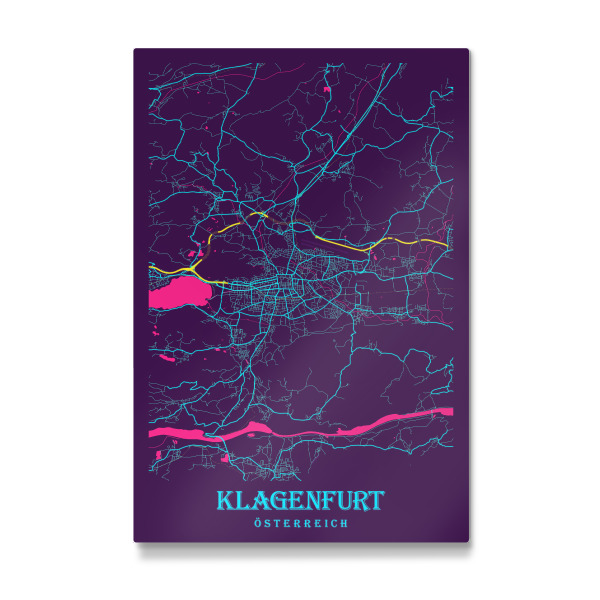 Galerie-Print "Map Klagenfurt" 30x20 cm artboxONE