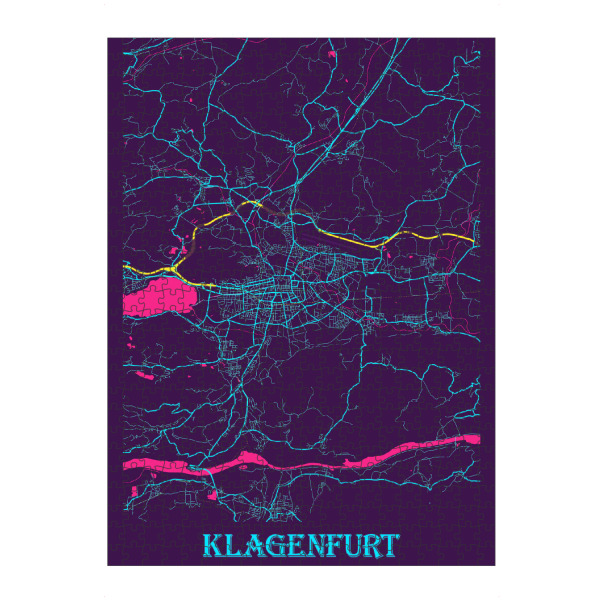 artboxONE Puzzle "Map Klagenfurt" artboxONE - Städte / Weitere,Kartografie