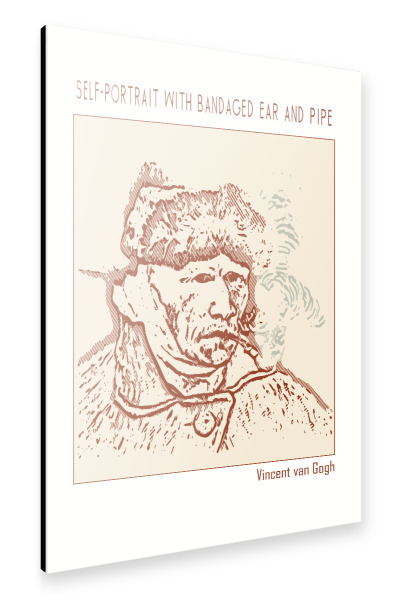 Alu-Dibond "Selbstporträt (Strichzeichnung)" 30x20 cm artboxONE