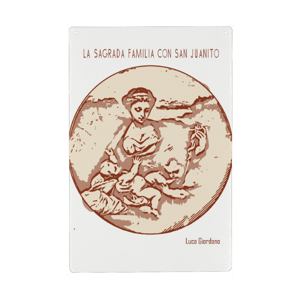 Holzbild "La Sagrada Familia (Line Art)" artboxONE - Abstrakt,Menschen,Männer