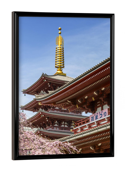 Poster mit schwarzem Rahmen "Senso-ji-Tempel in Tokio" artboxONE - Architektur,Reise / Asien