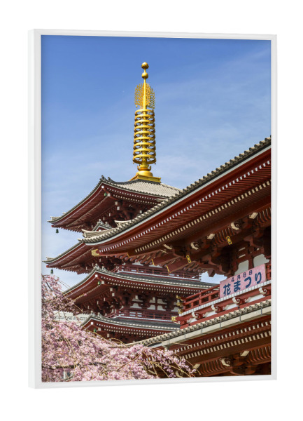 Poster mit weißem Rahmen "Senso-ji-Tempel in Tokio" artboxONE - Architektur,Reise / Asien