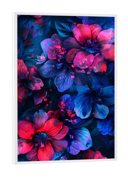 Poster mit weißem Rahmen "Blumen Marinerot A (matart)" artboxONE - Natur - Blumen,Natur,Modern,Kunst,Floral