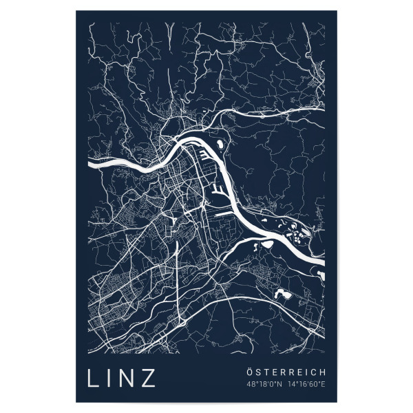 Poster "Linz Österreich" artboxONE - Städte / Weitere,Kartografie