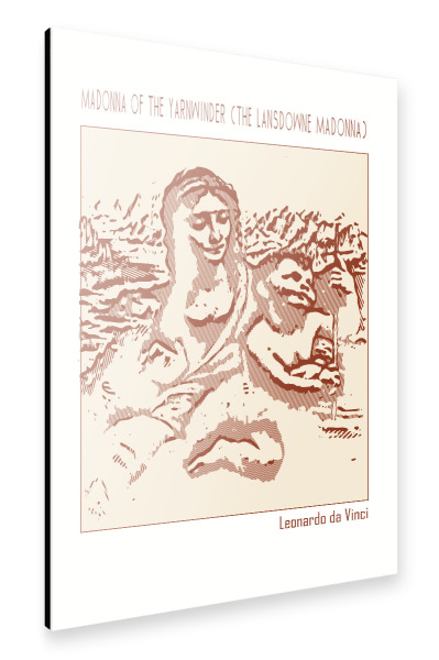 Alu-Dibond "The Lansdowne Madonna (Line Art)" 30x20 cm artboxONE