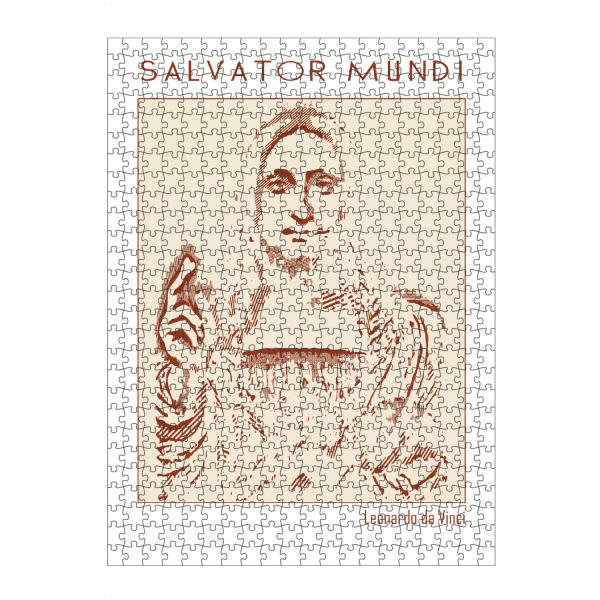 Puzzle Ravensburger "Salvator Mundi (Strichzeichnungen)" artboxONE - Abstrakt,Menschen