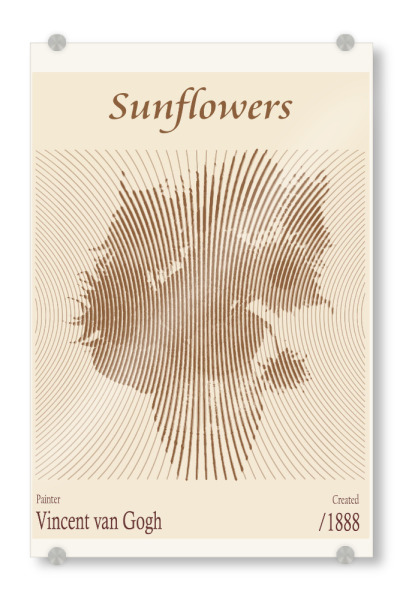 Acrylglasbild "Sonnenblumen (1888)" artboxONE - Floral,Abstrakt