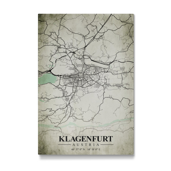 Galerie-Print "Klagenfurt Vintage CityMap" 30x20 cm artboxONE