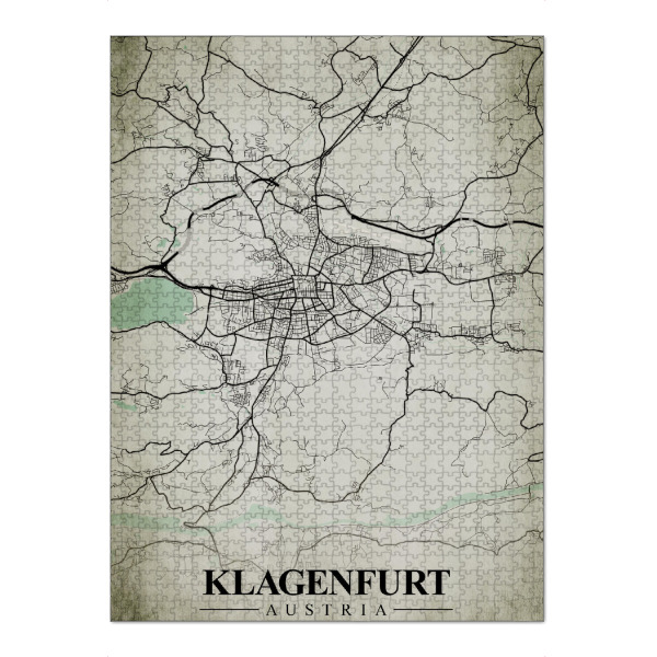 Puzzle Ravensburger "Klagenfurt Vintage CityMap" artboxONE - Städte / Weitere,Kartografie