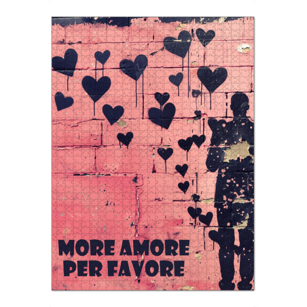 Puzzle Ravensburger "More Amore Per Favore | Mann" artboxONE - Liebe,Streetart,Für Papa