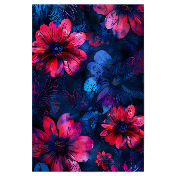 Poster "Blumen Marinerot B (matart)" artboxONE - Natur,Floral - Blumen,Natur,Modern,Kunst