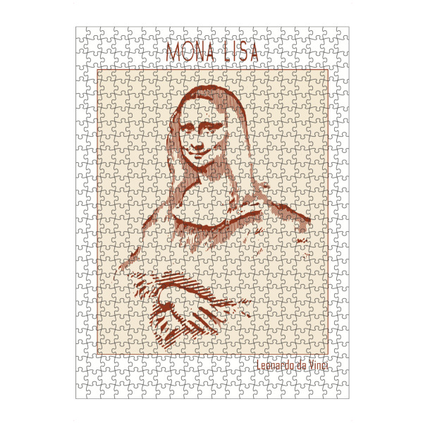 artboxONE Puzzle "Mona Lisa (Strichzeichnung)" artboxONE - Abstrakt,Menschen