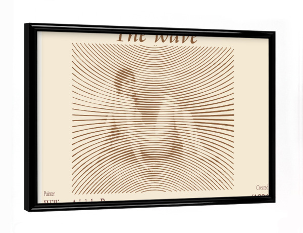 Poster mit schwarzem Rahmen "Die Welle (1896)" artboxONE - Abstrakt,Menschen