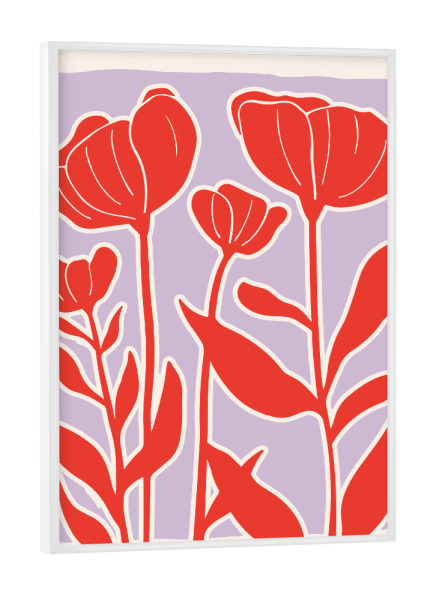 Poster mit weißem Rahmen "Malou Studio-Flowers Quattro" artboxONE - Natur,Floral