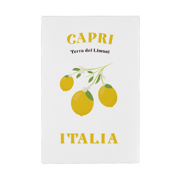 Metall Poster "Capri - Land der Zitronen" artboxONE - Reise,Reise / Strand und Meer,Reise / Länder,Städte / Weitere