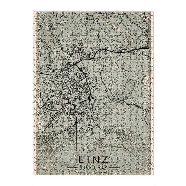 artboxONE Puzzle "Citymap Linz Retro" artboxONE - Städte / Weitere,Kartografie