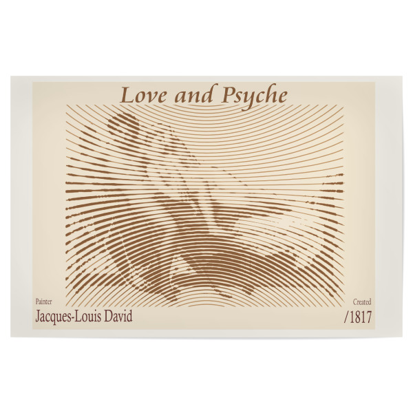 Poster 30x20 cm "Liebe und Psyche (1817)" artboxONE - Abstrakt,Menschen