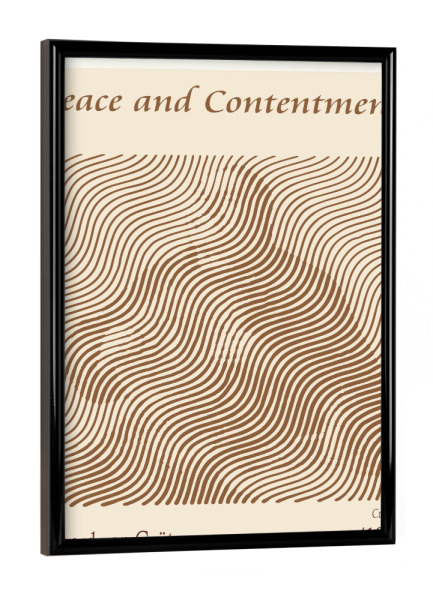 Poster mit schwarzem Rahmen "Frieden und Zufriedenheit (1897)" artboxONE - Abstrakt,Menschen,Männer