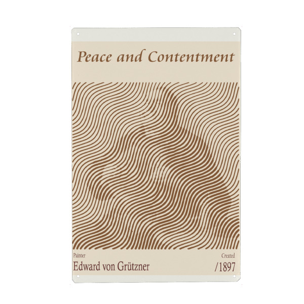 Holzbild "Frieden und Zufriedenheit (1897)" artboxONE - Abstrakt,Menschen,Männer