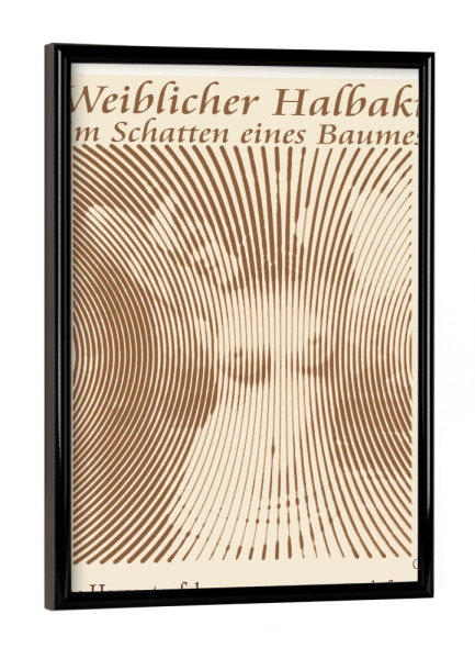Poster mit schwarzem Rahmen "Weiblicher Halbakt" artboxONE - Abstrakt,Menschen