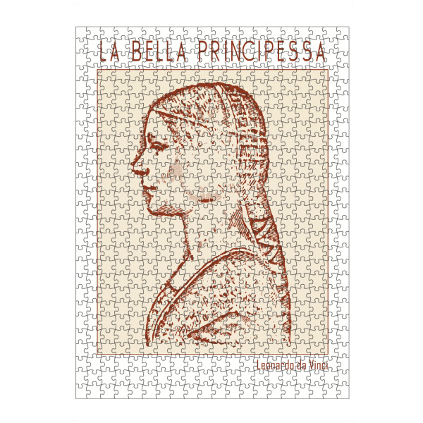 artboxONE Puzzle "La Bella Principessa lineart" artboxONE - Abstrakt,Menschen